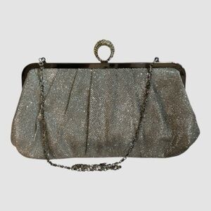 Jessica McClintock Formal Wedding Clutch with Botton Closure, Chain Strap
